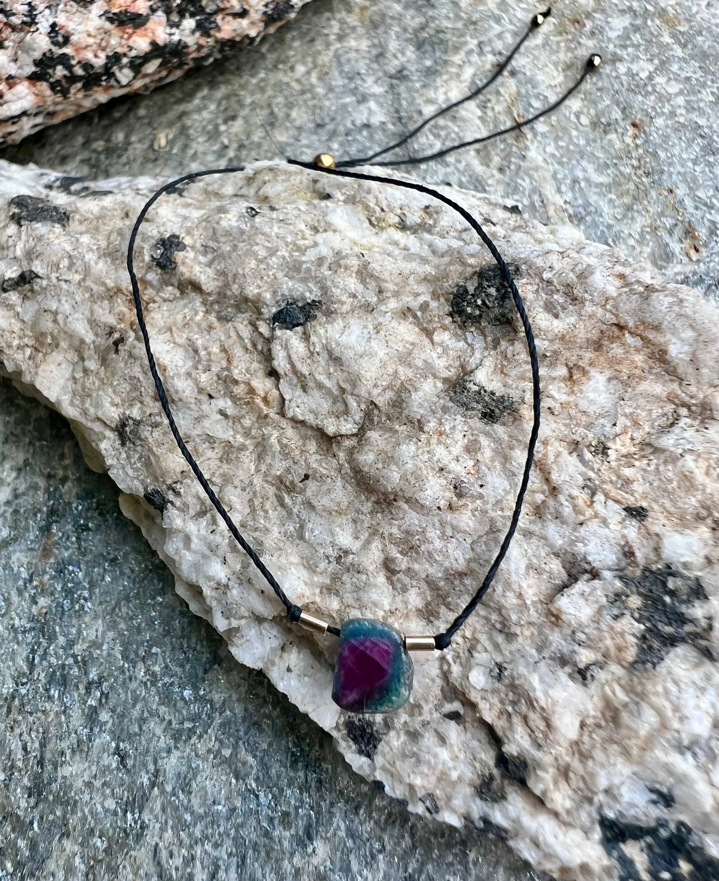 Ruby Zoisite Adjustable Bracelet
