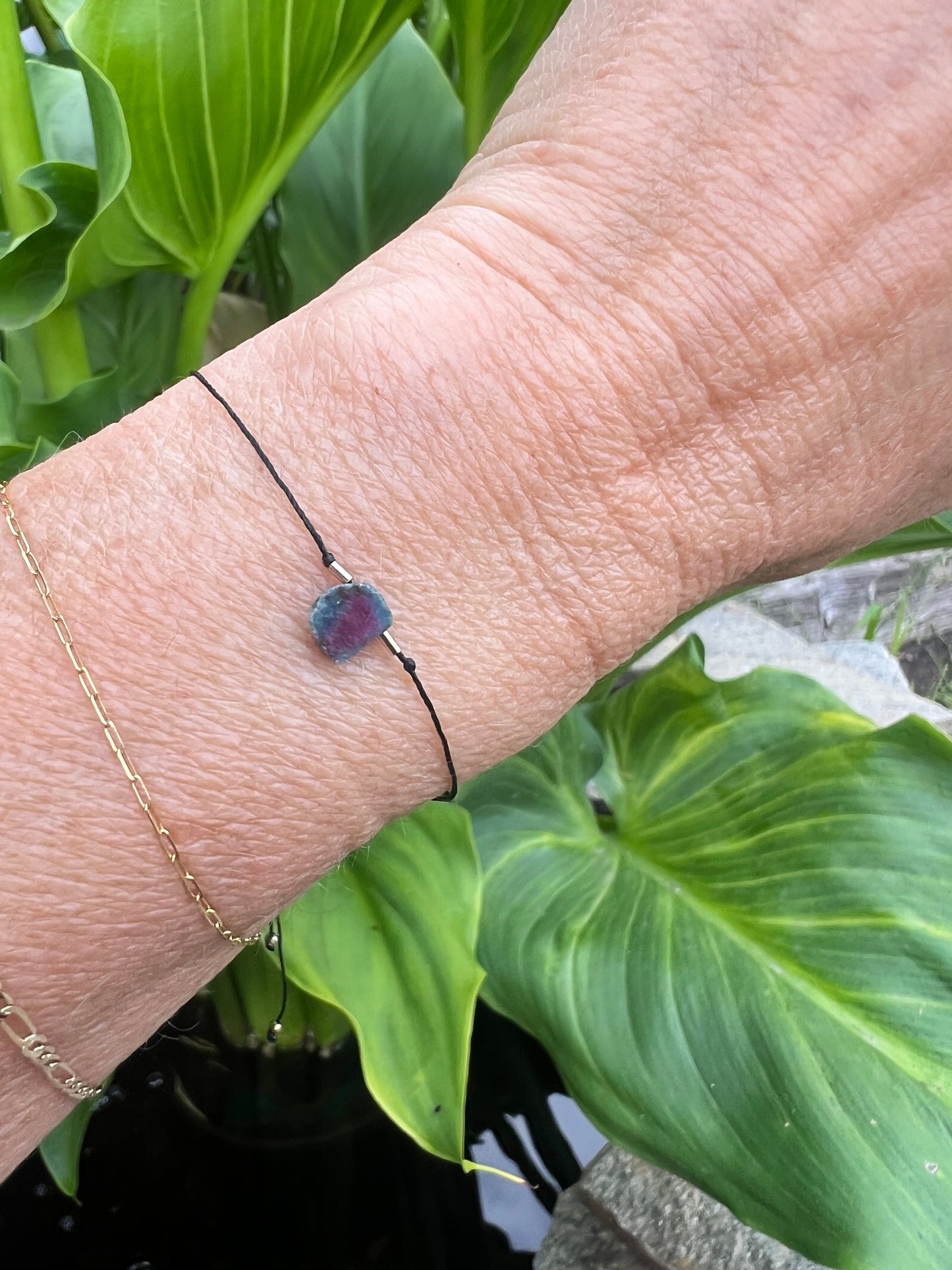 Ruby Zoisite Adjustable Bracelet