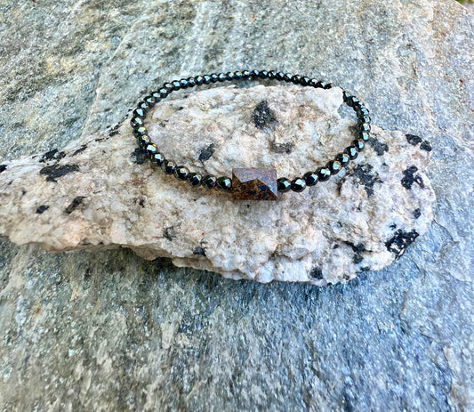 Mini Gunmetal Bronzite Power Bracelet