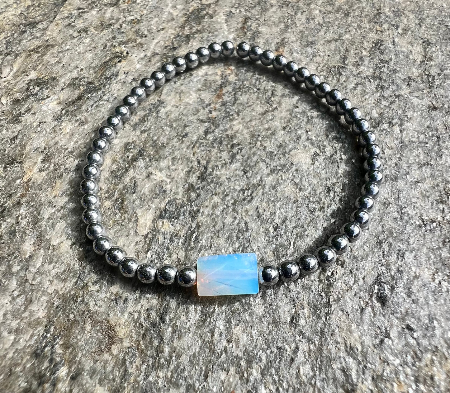 Mini Silver Opalite Power Bracelet