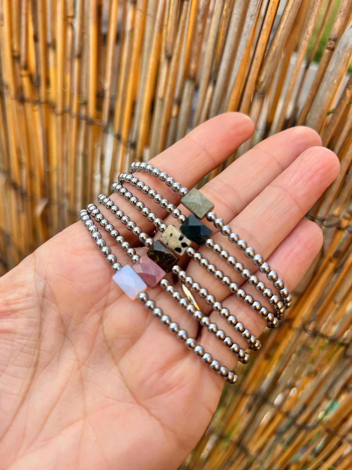 Mini Silver Opalite Power Bracelet