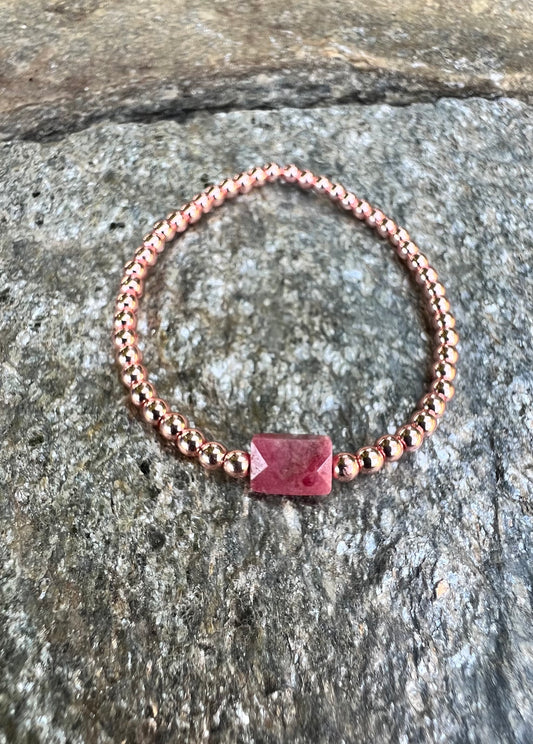 Mini Rose Rhodonite Power Bracelet