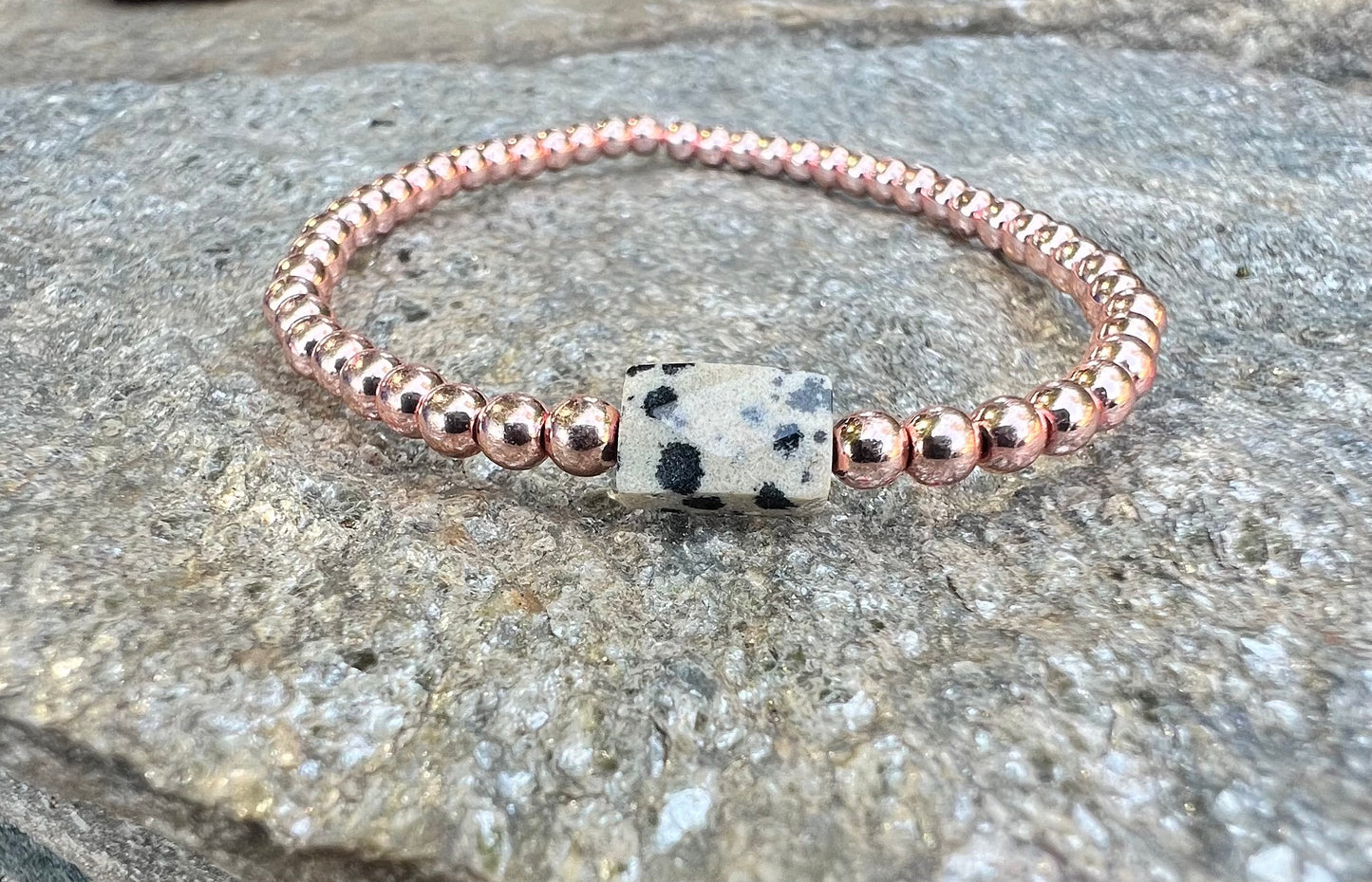 Mini Rose Dalmatian Jasper Power Bracelet