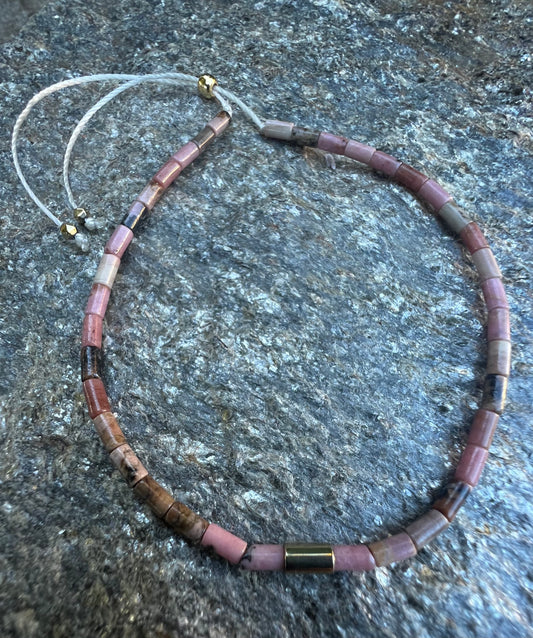 Rhodonite Bolo Bracelet