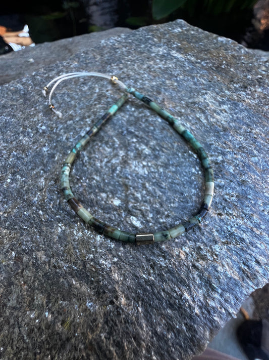 African Turquoise Bolo Bracelet