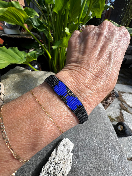 Butterfly Bracelet Black/Blue