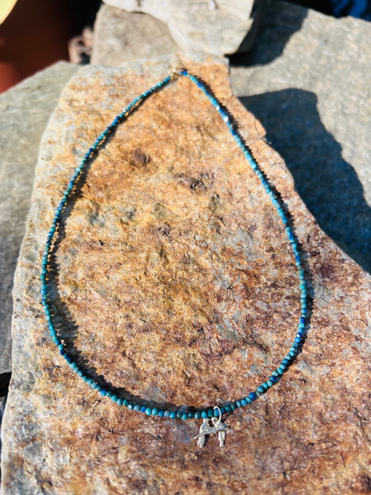 Kissing Birds Turquoise Necklace