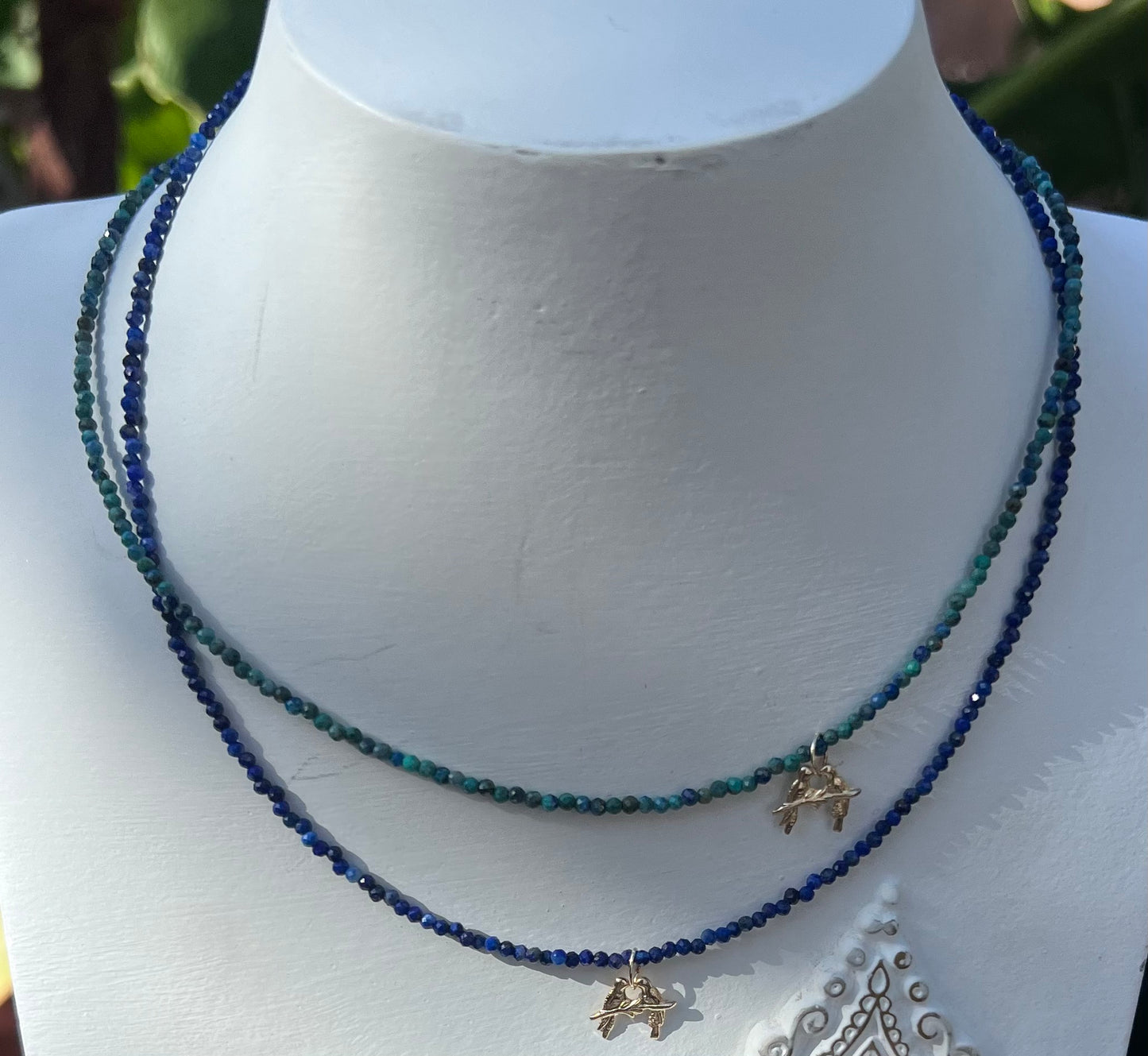 Kissing Birds Turquoise Necklace