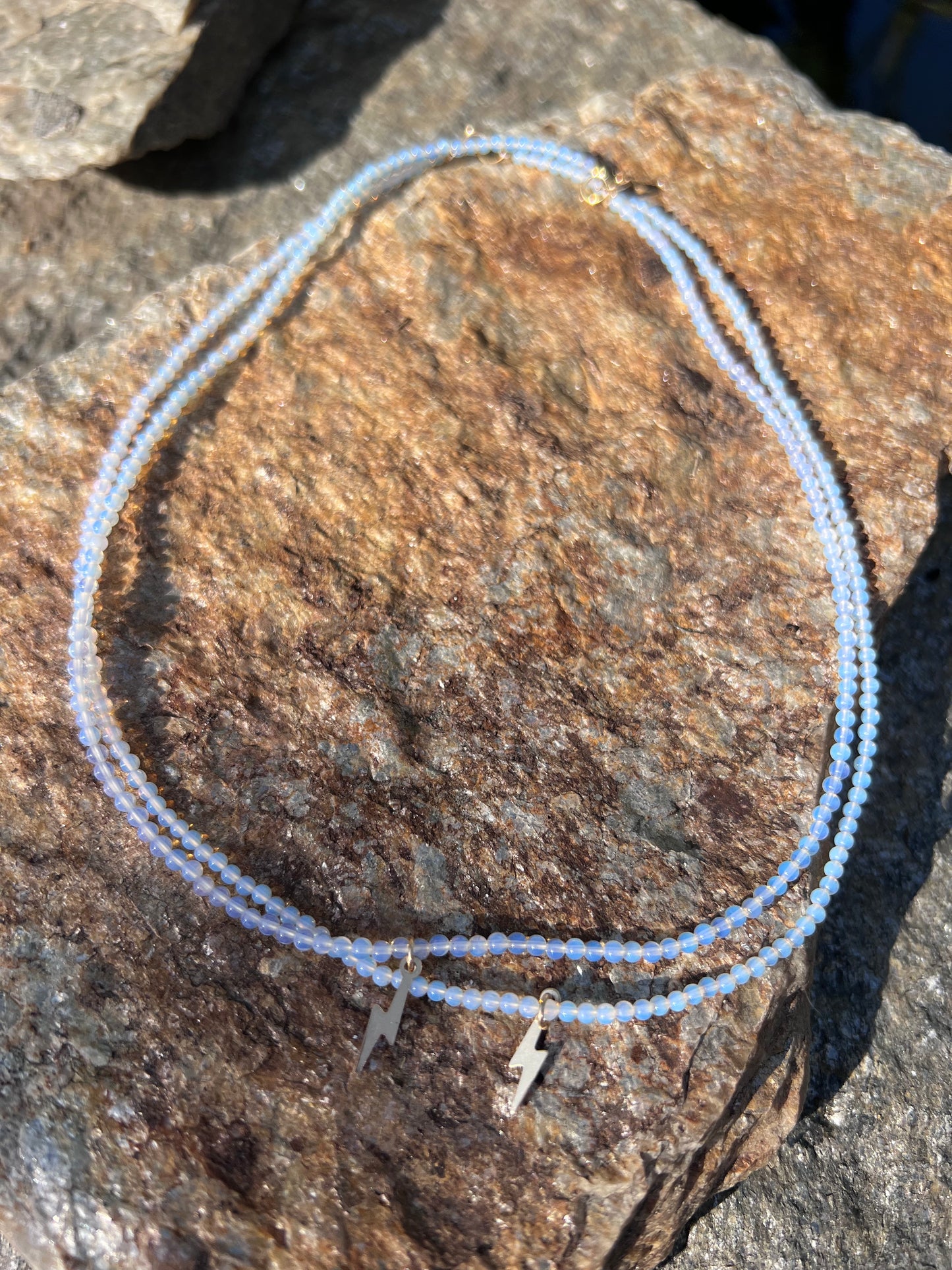 Lightning Bolt Opalite Necklace