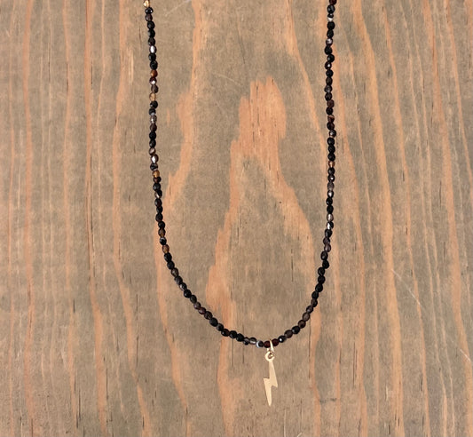 Lightning Bolt Smoky Quartz Necklace