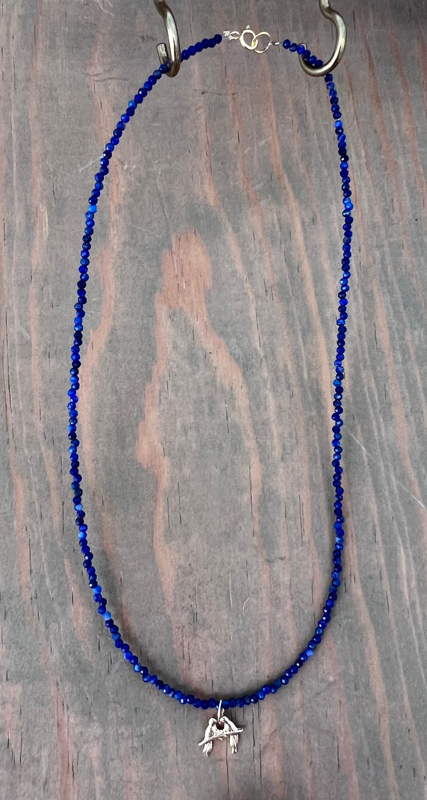 Kissing Birds Lapis Necklace