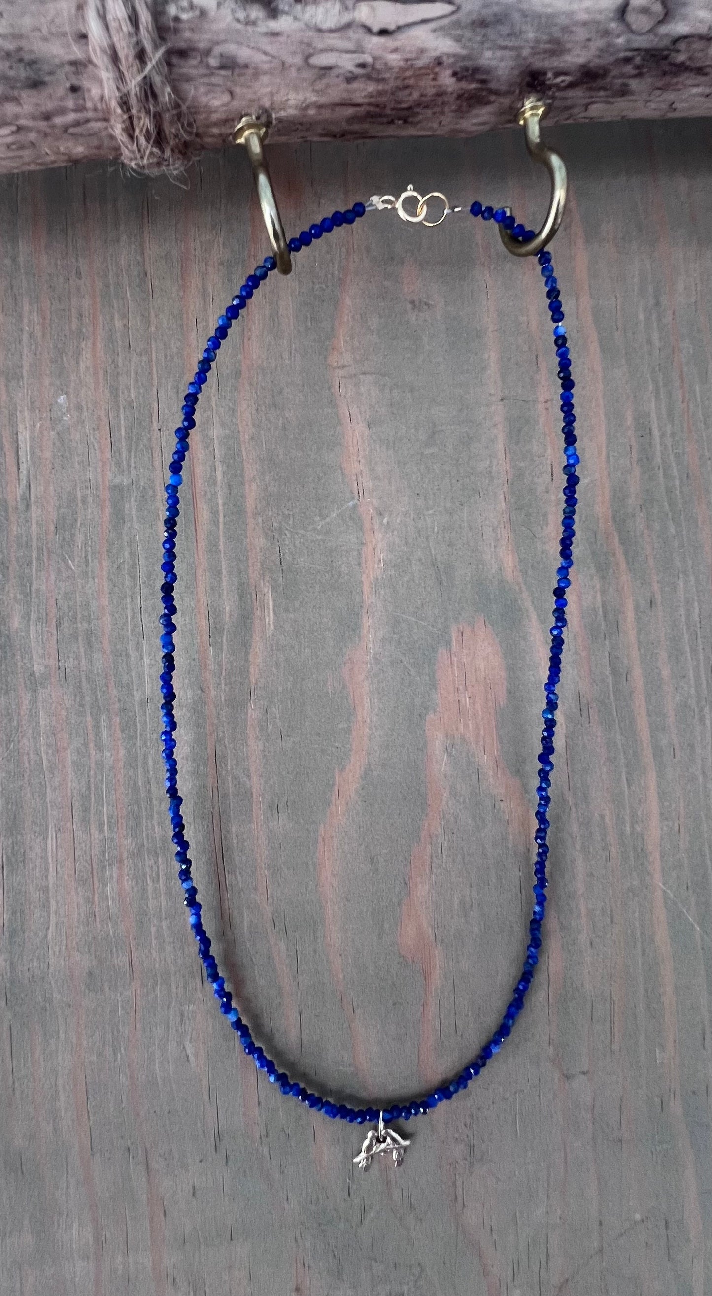 Kissing Birds Lapis Necklace