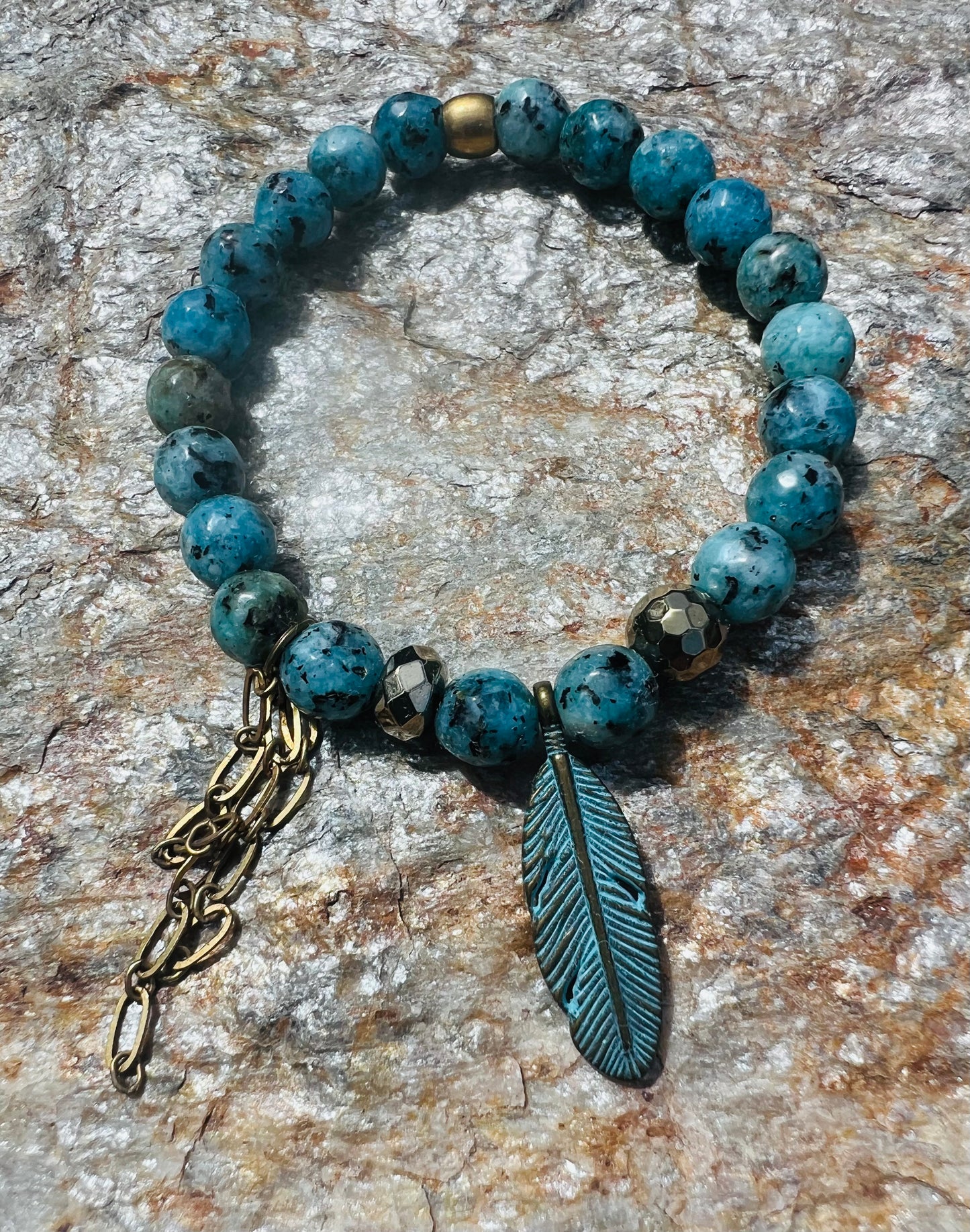 Turquoise Leaf Dangler