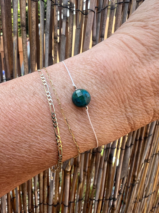 Chrysocolla Adjustable Bracelet