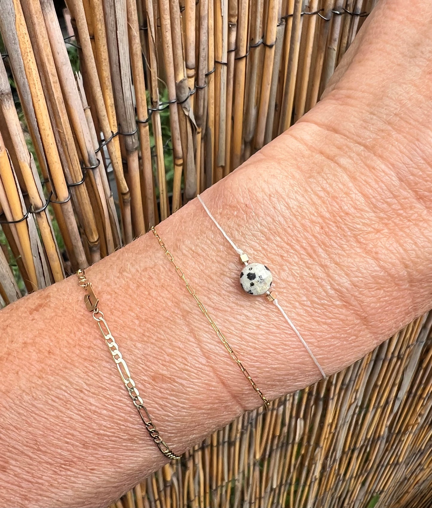 Dalmatian Jasper Adjustable Bracelet