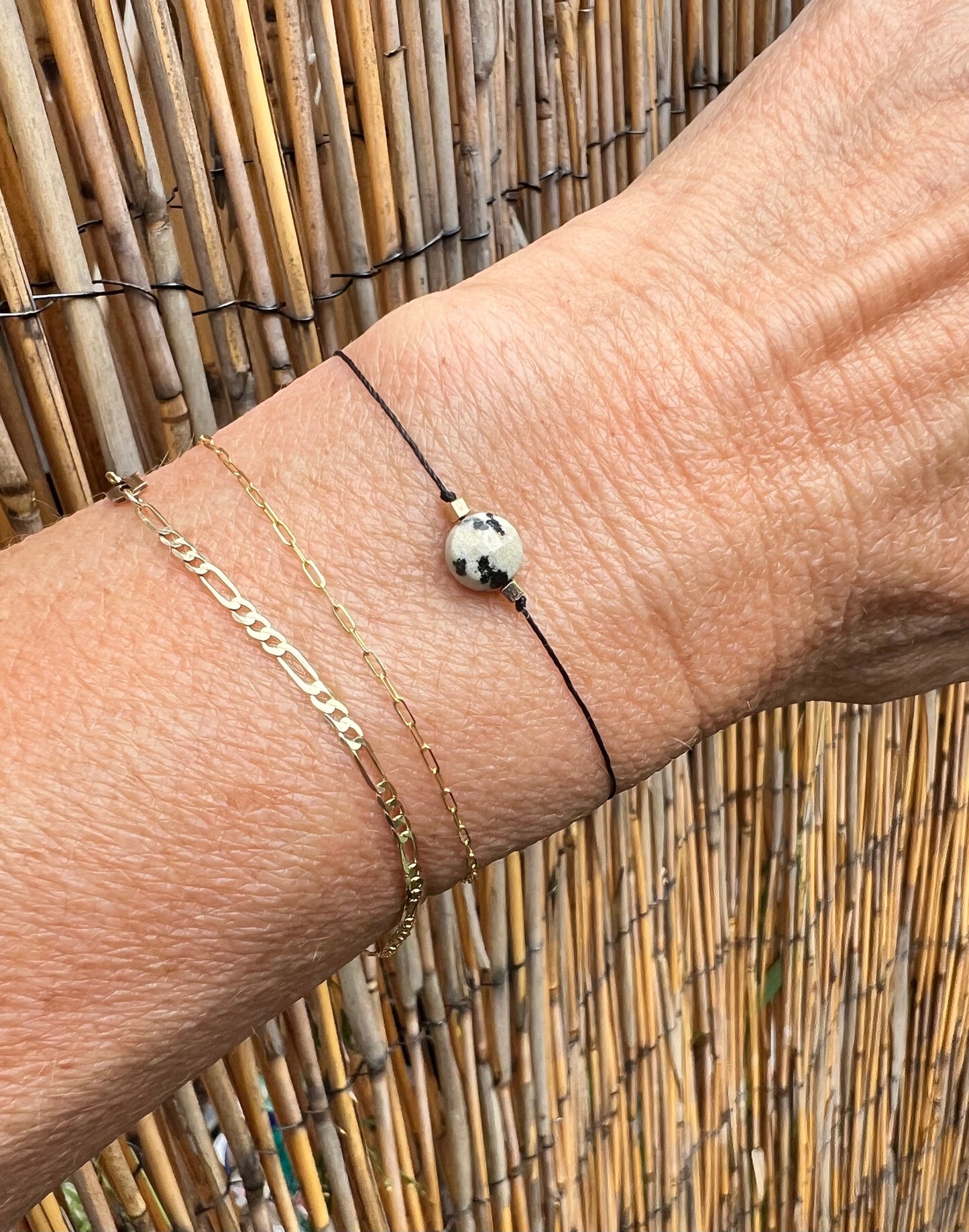 Dalmatian Jasper Adjustable Bracelet