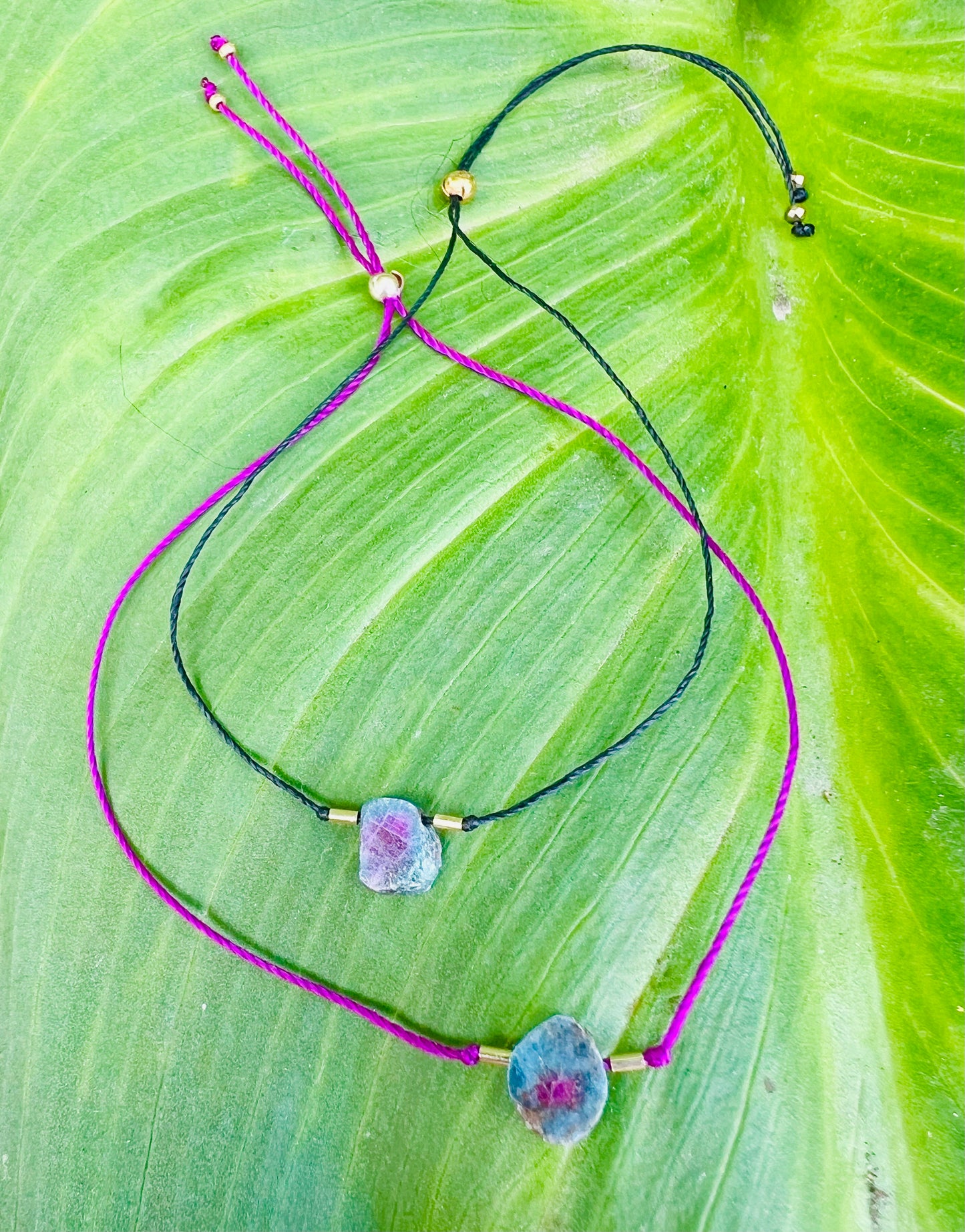 Ruby Zoisite Adjustable Bracelet