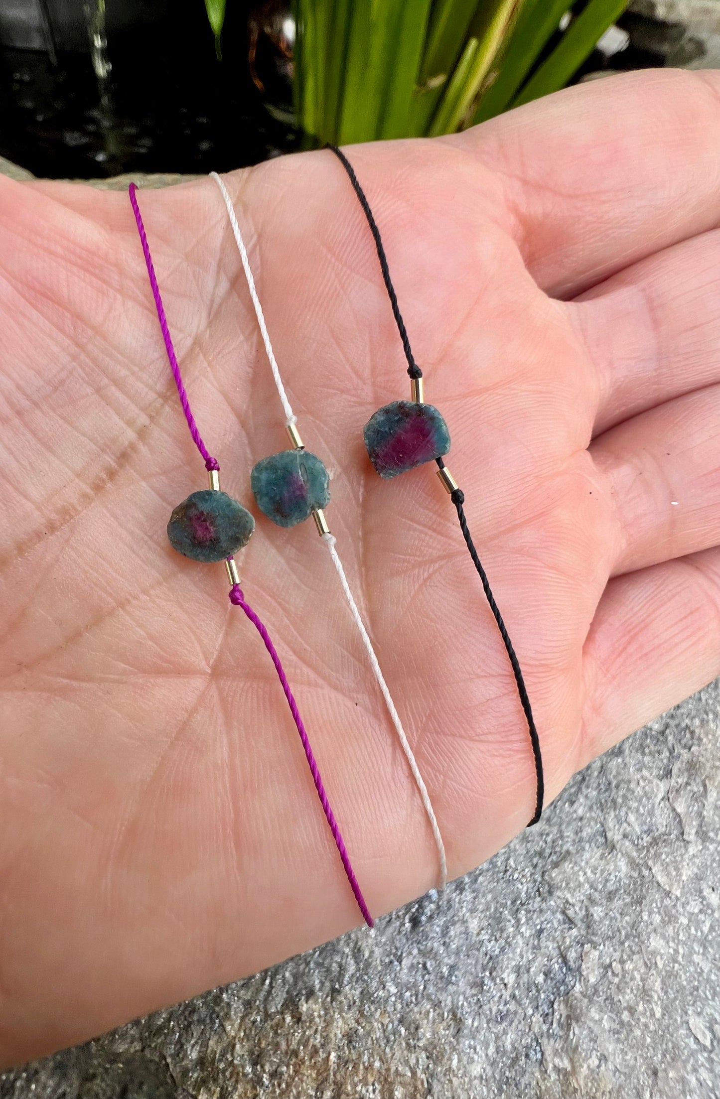 Ruby Zoisite Adjustable Bracelet